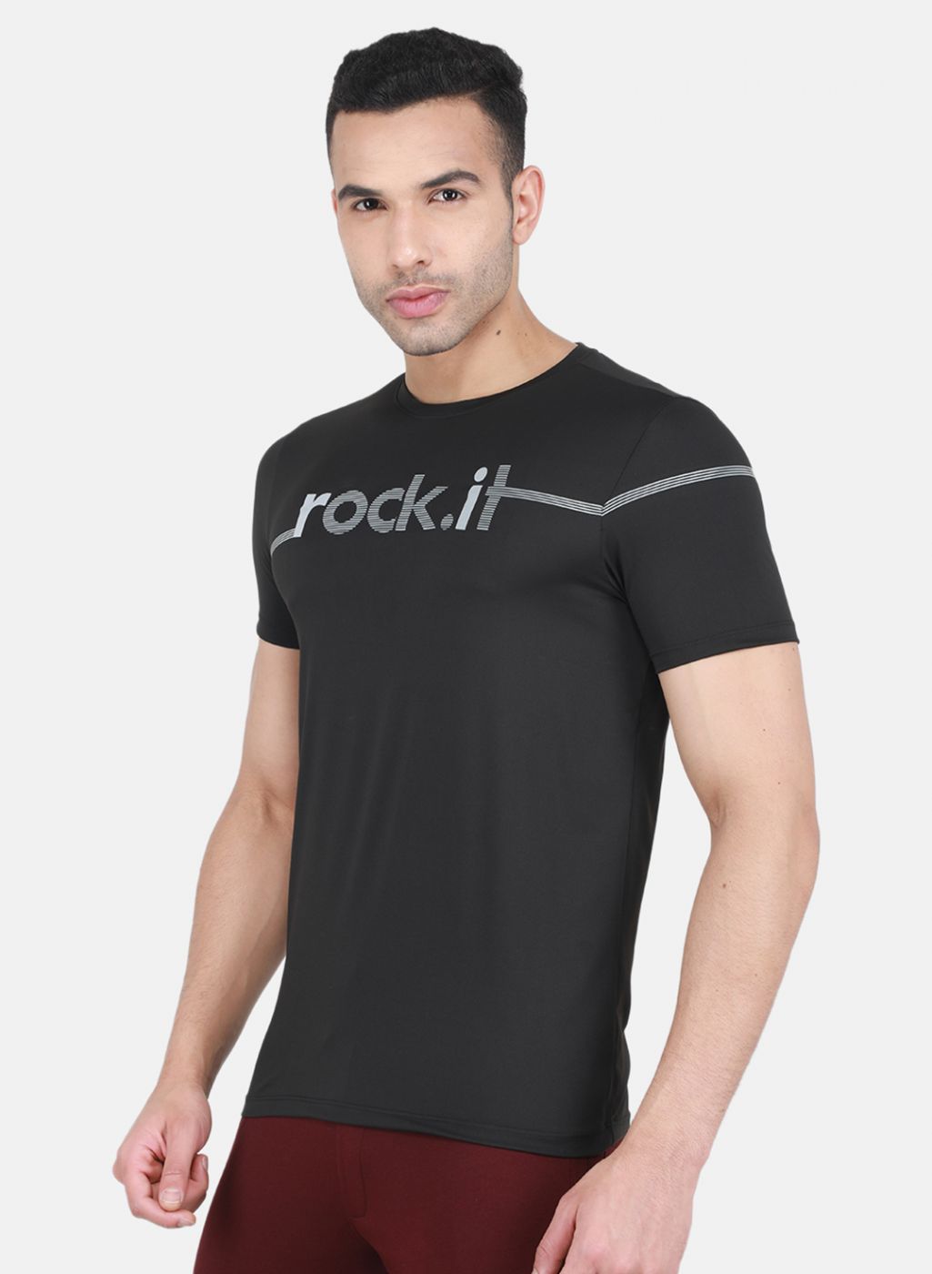 Rock.it Men Black Printed T-Shirt