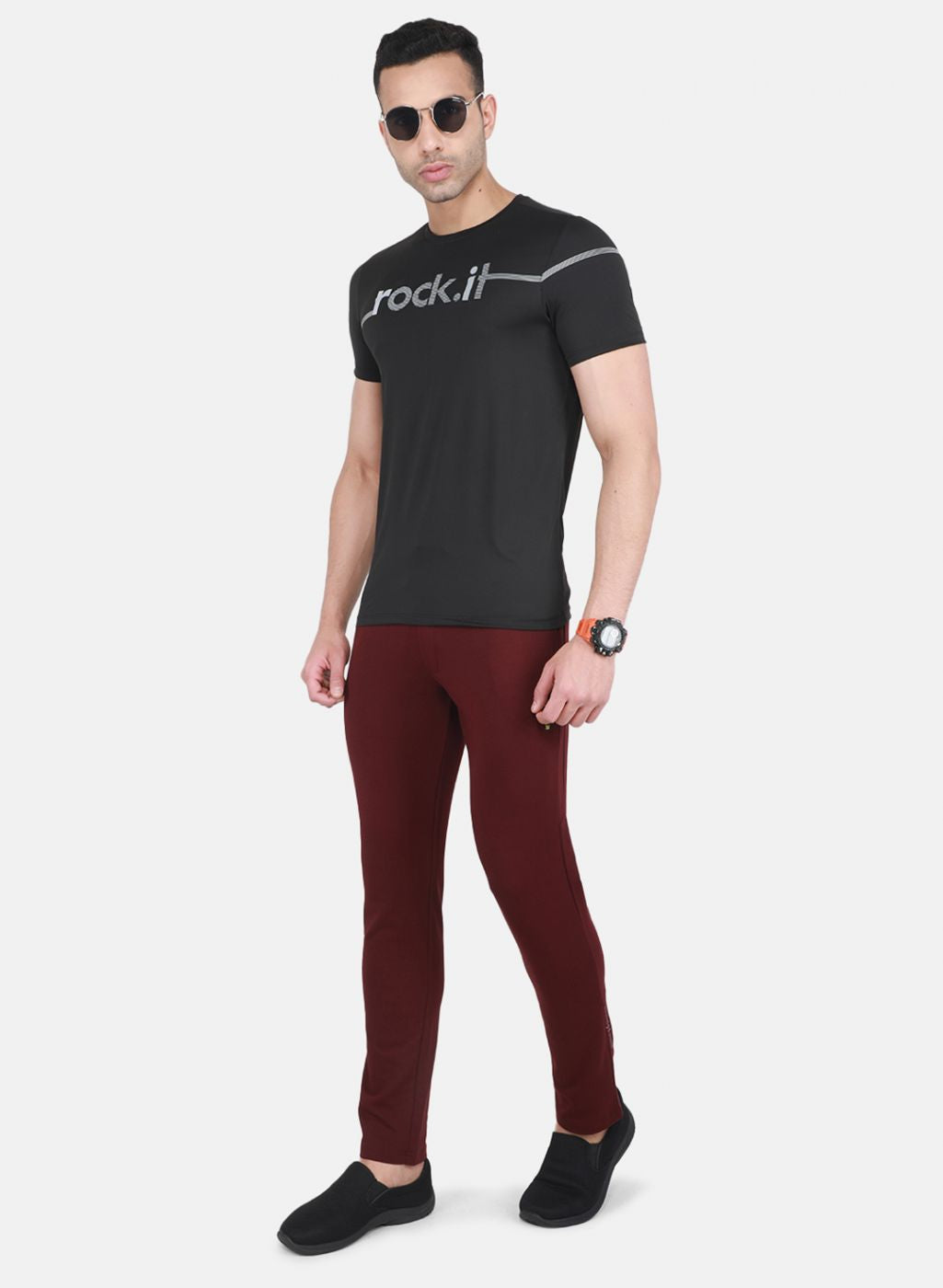 Rock.it Men Black Printed T-Shirt