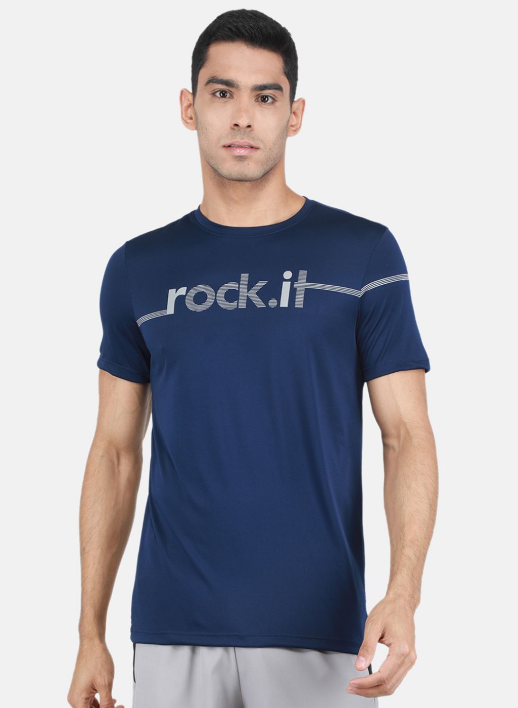 Rock.it Men Blue Printed T-Shirt
