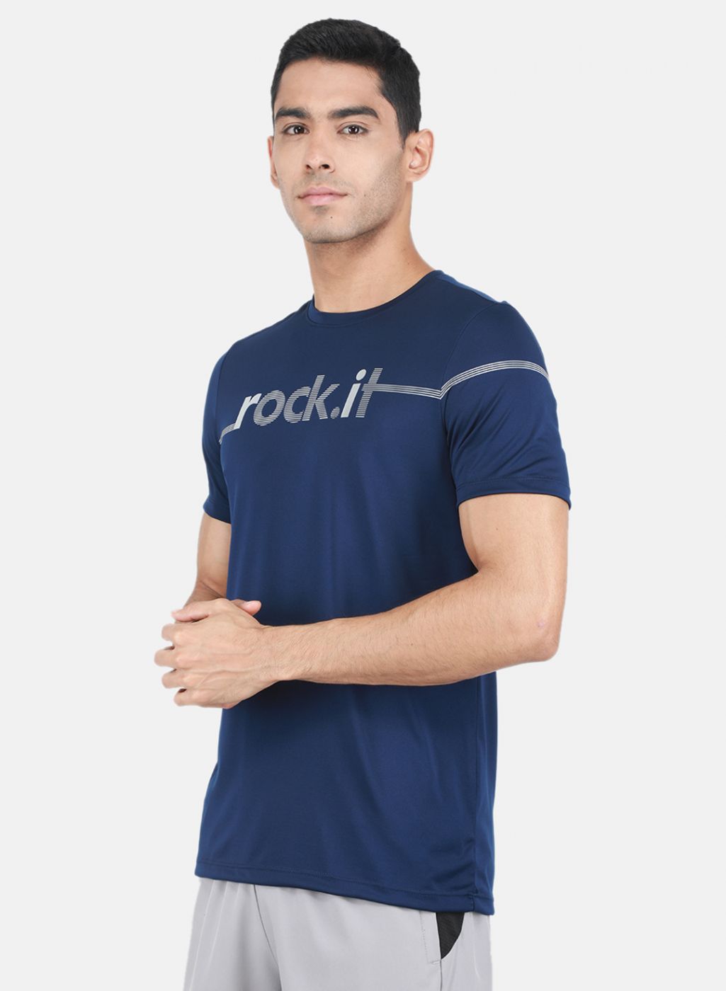 Rock.it Men Blue Printed T-Shirt