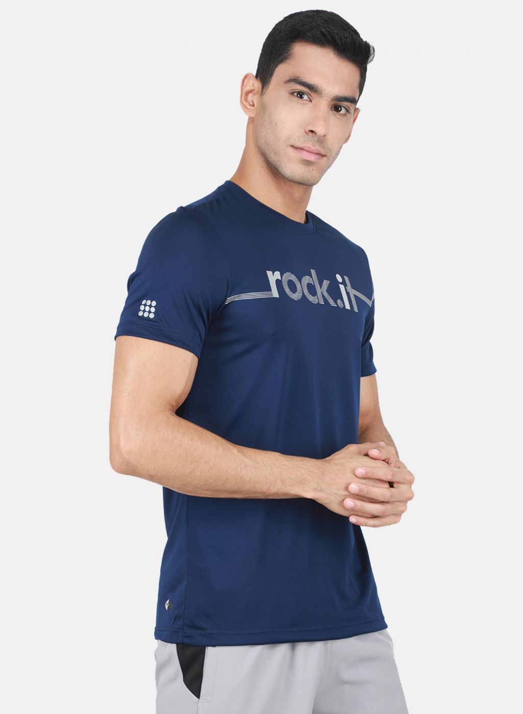Rock-it Men Blue Printed T-Shirt