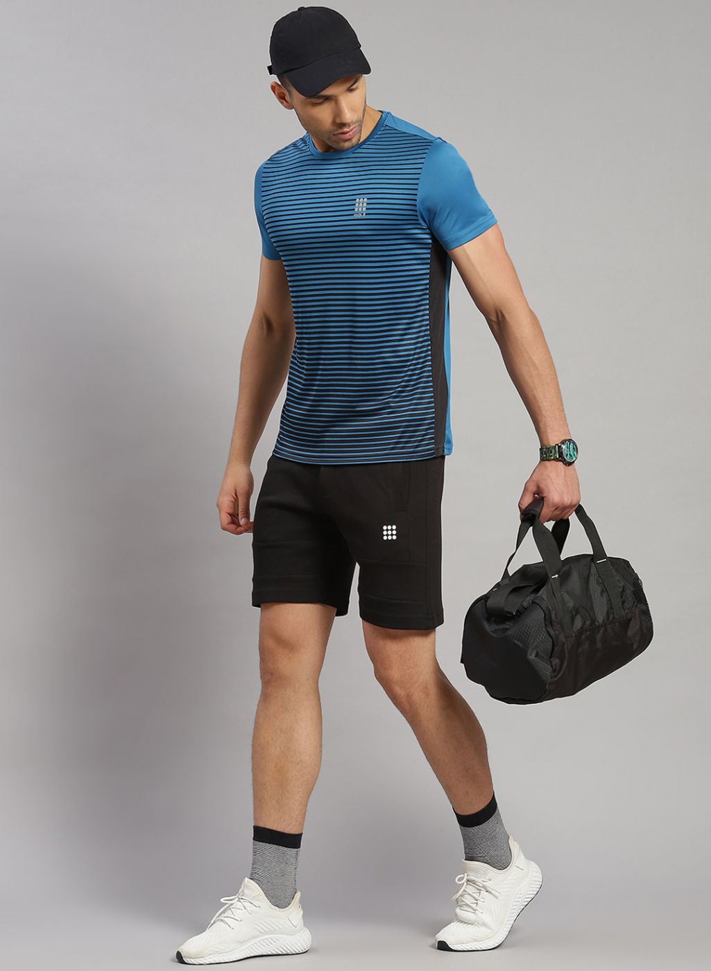 Rock.it Men Blue Stripe T-Shirt