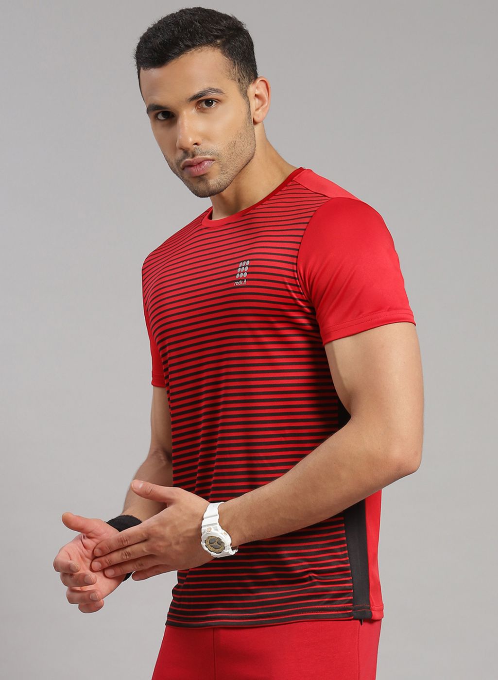 Rock.it Men Red Stripe T-Shirt
