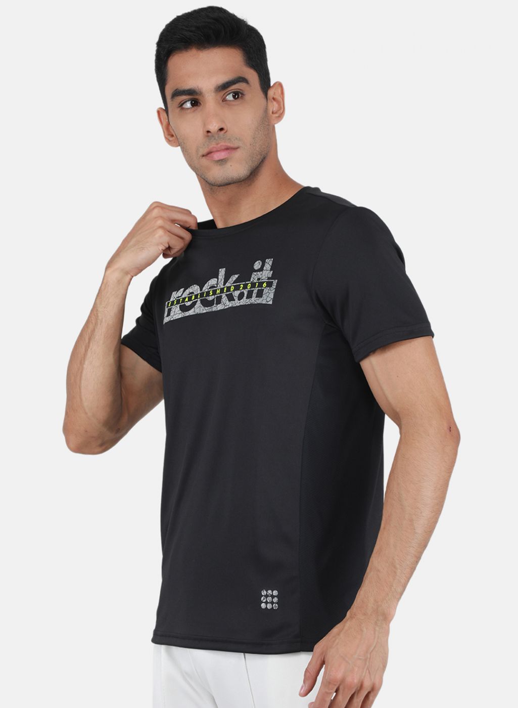 Rock.it Men Black Printed T-Shirt