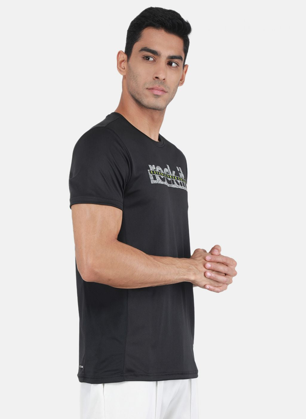 Rock.it Men Black Printed T-Shirt