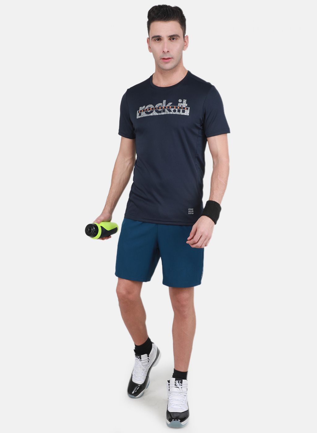 Rock.it Men Navy Blue Printed T-Shirt