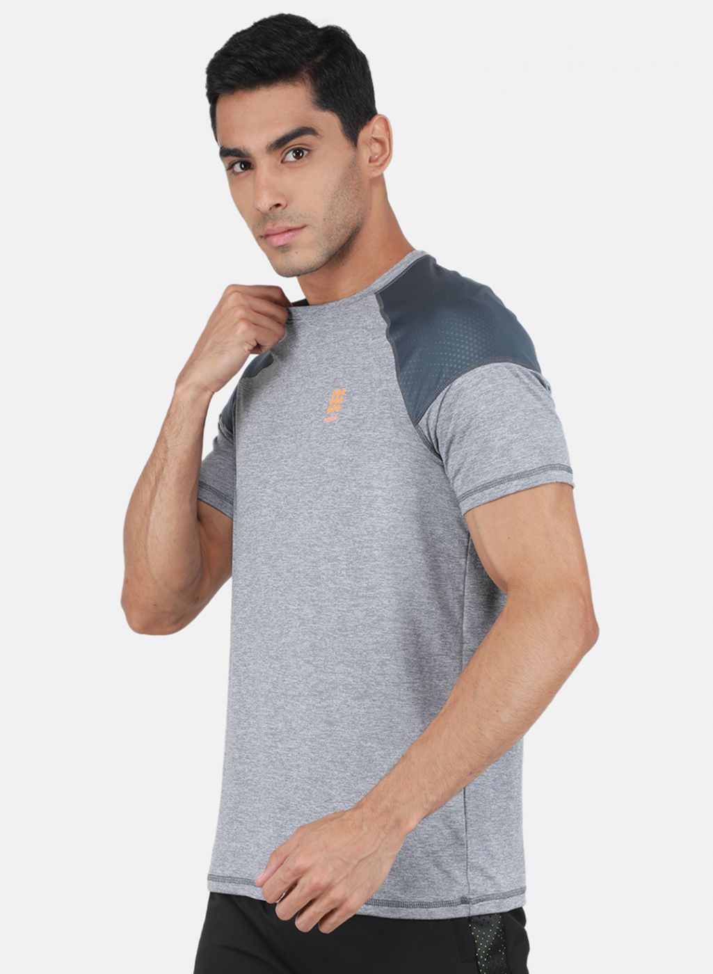 Rock.it Men Grey Solid T-Shirt