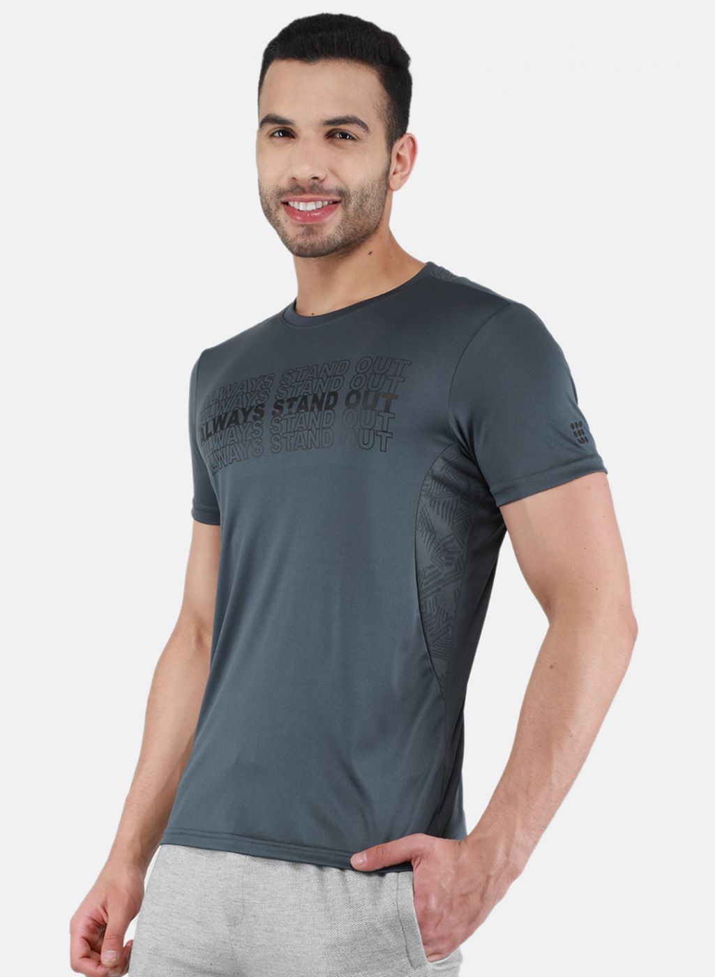 Rock.it Men Grey Printed T-Shirt