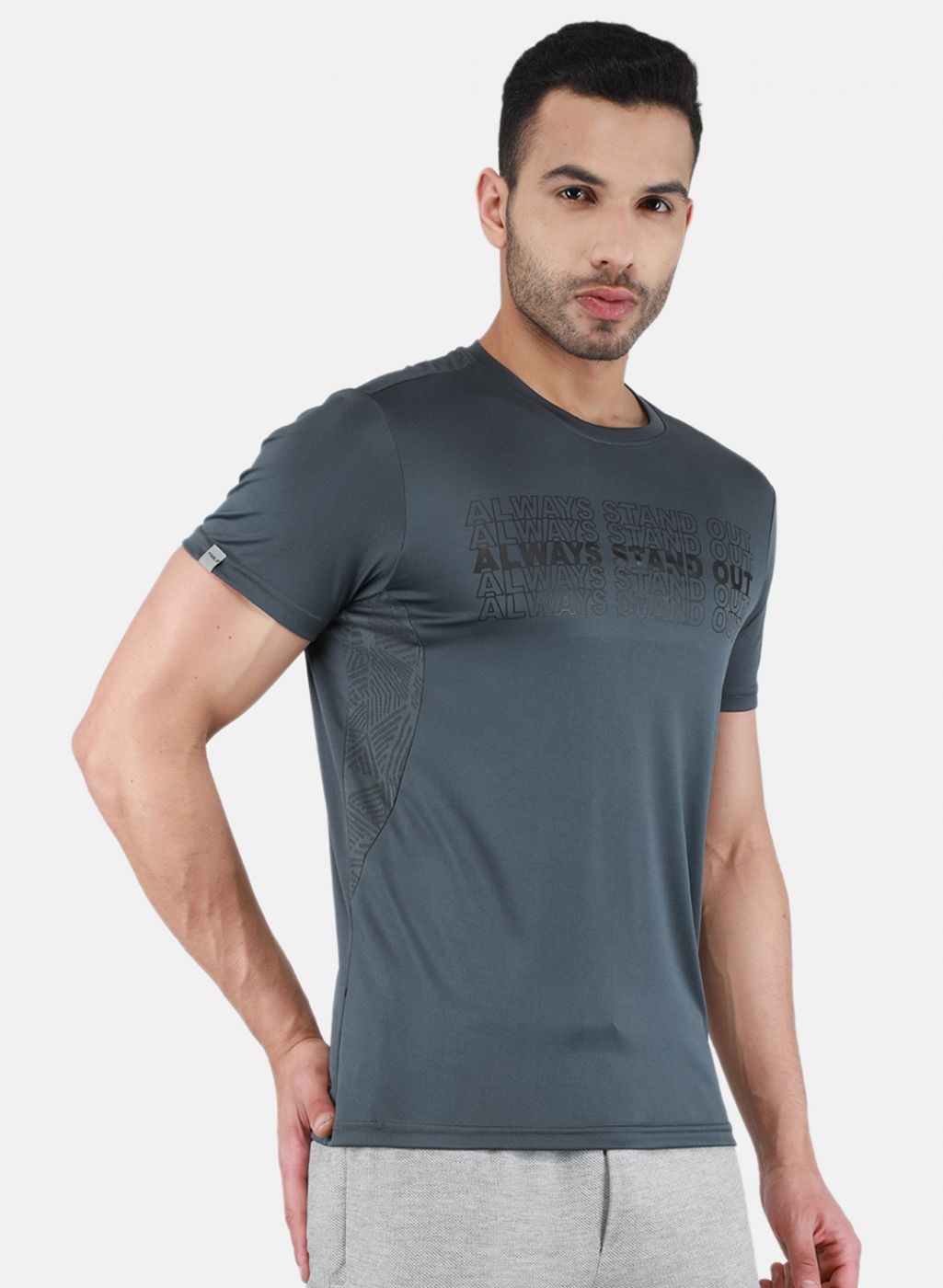 Rock.it Men Grey Printed T-Shirt