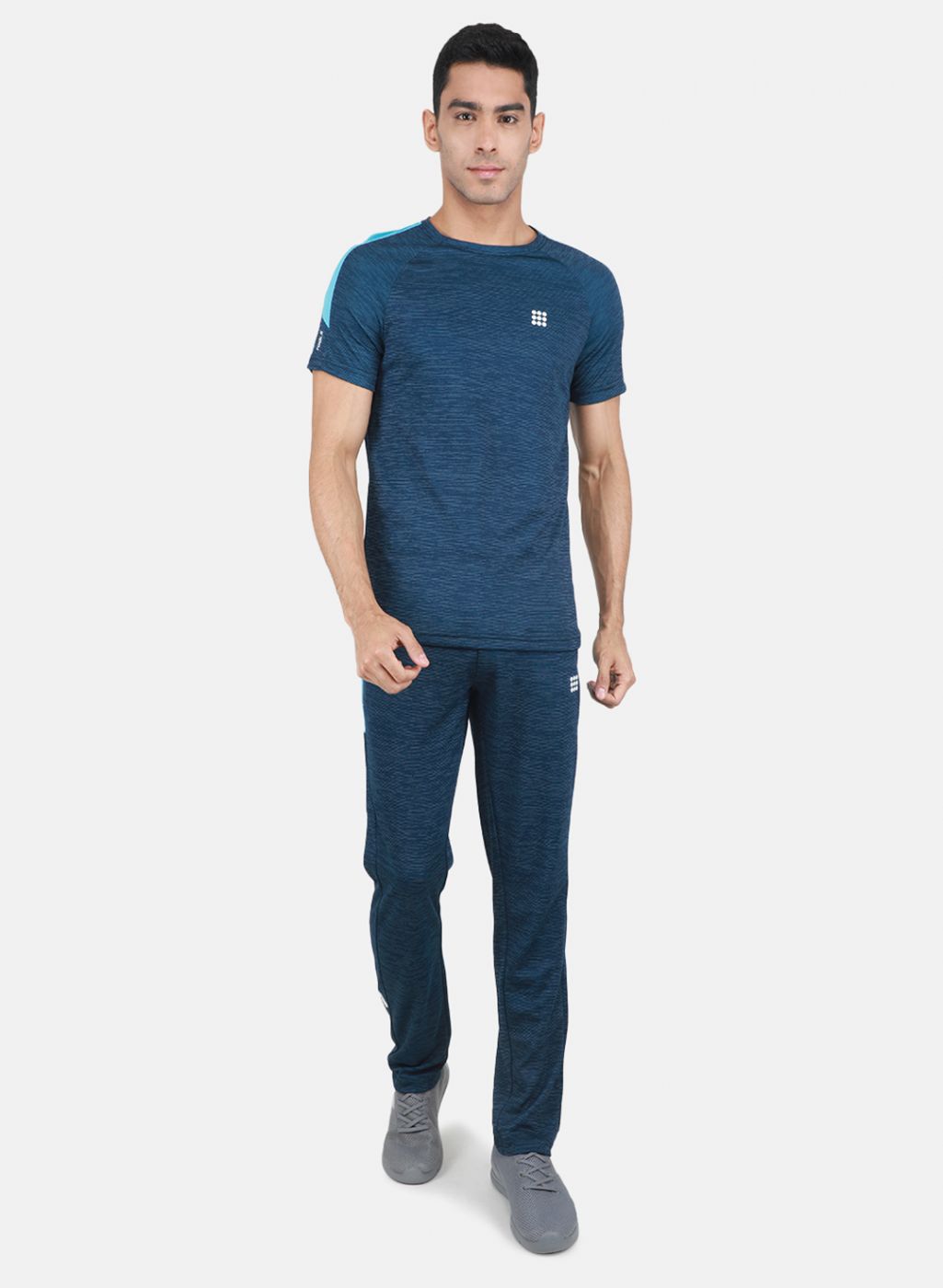 Rock.it Men Blue Self Design Tracksuit