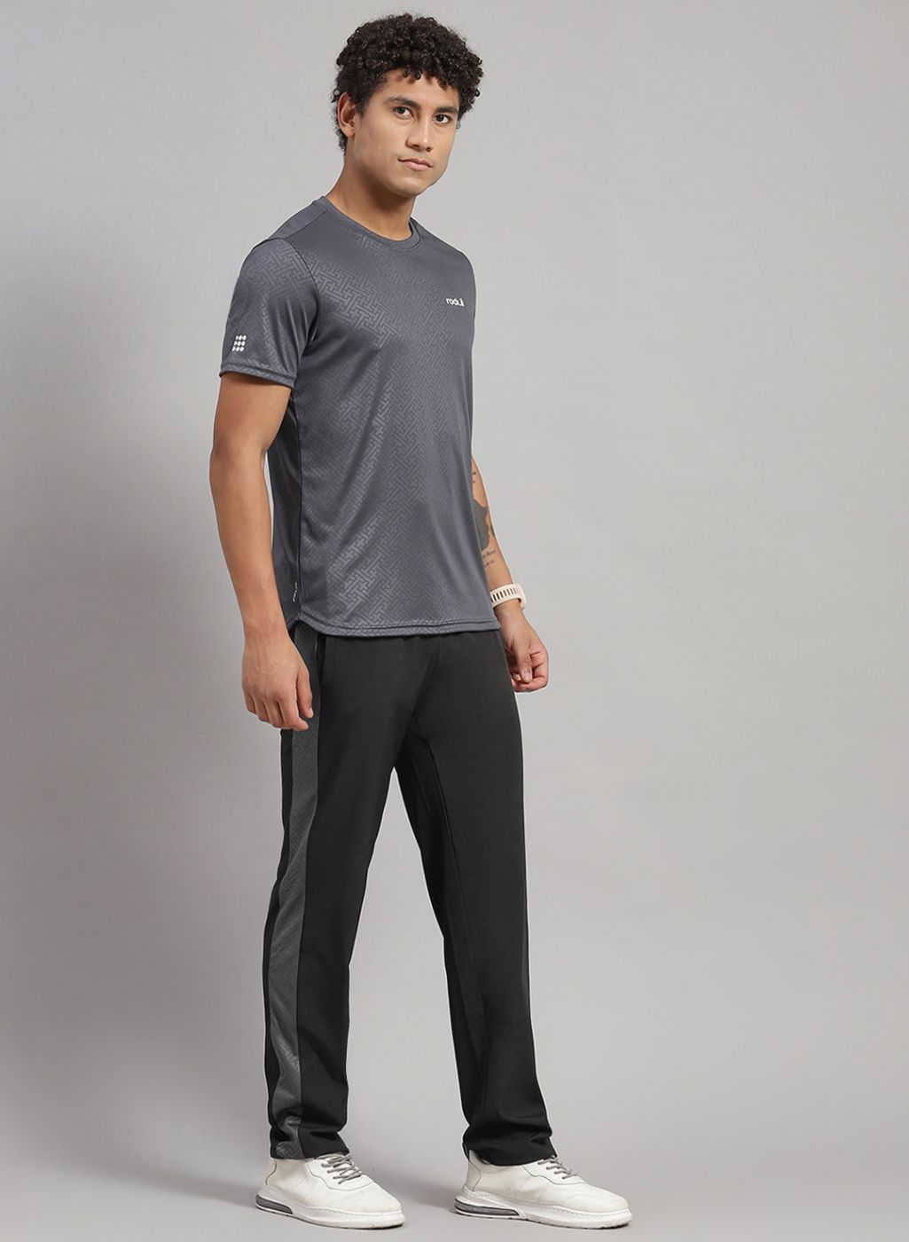 Rock.it Men Grey Solid Lower Set