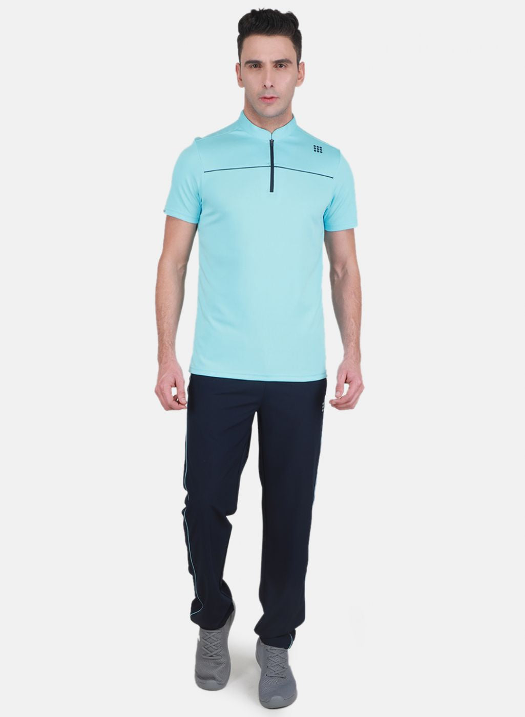 Rock.it Men Blue Self Design Tracksuit