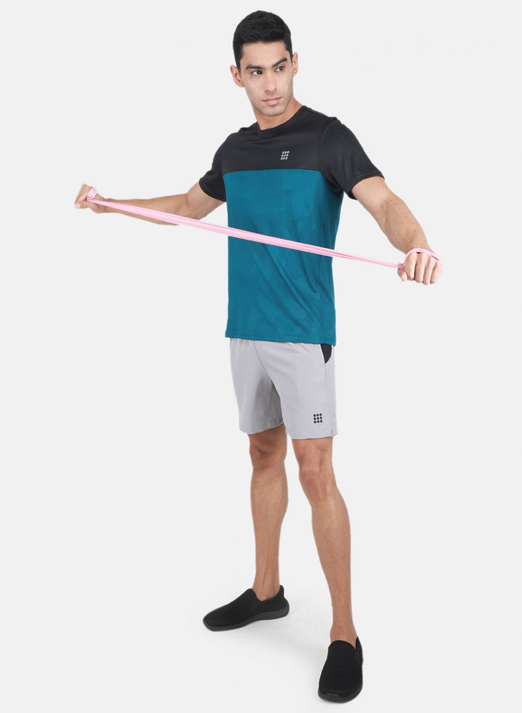 Rock.it Men Green Self Design T-Shirt