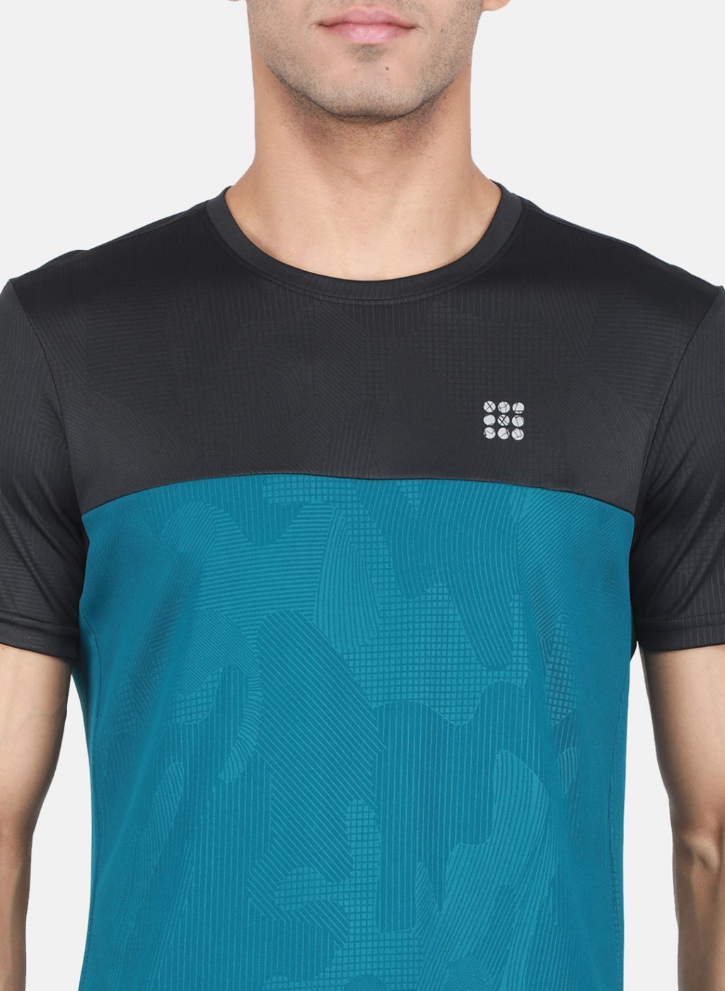 Rock.it Men Green Self Design T-Shirt