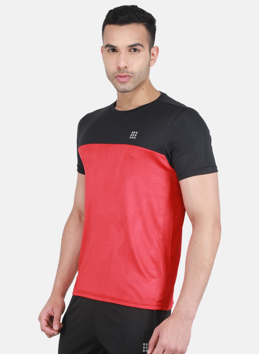 Rock.it Men Red Self Design T-Shirt
