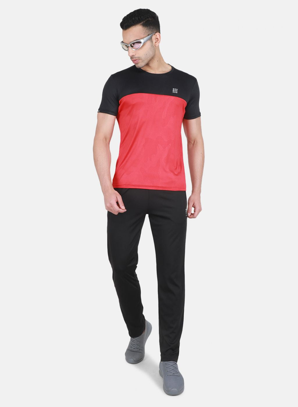 Rock.it Men Red Self Design T-Shirt