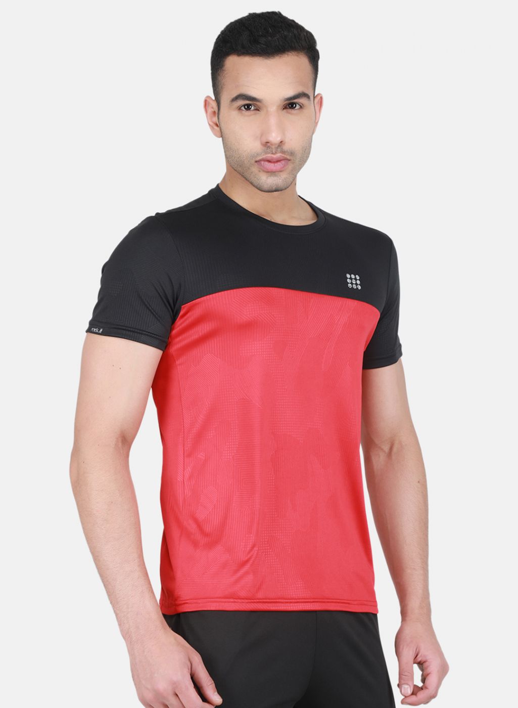 Rock.it Men Red Self Design T-Shirt