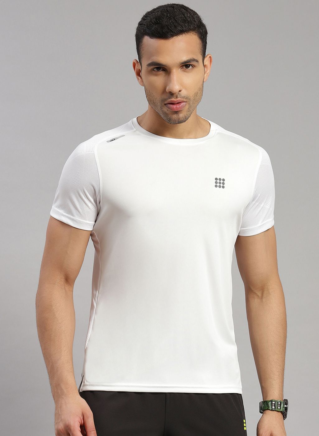 Rock.it Men White Solid T-Shirt