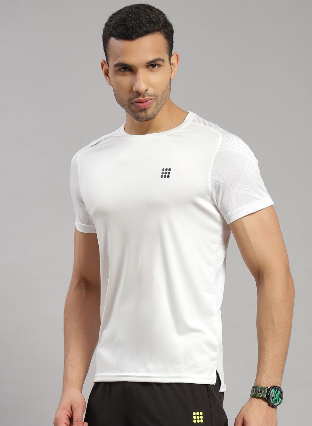 Rock.it Men White Solid T-Shirt