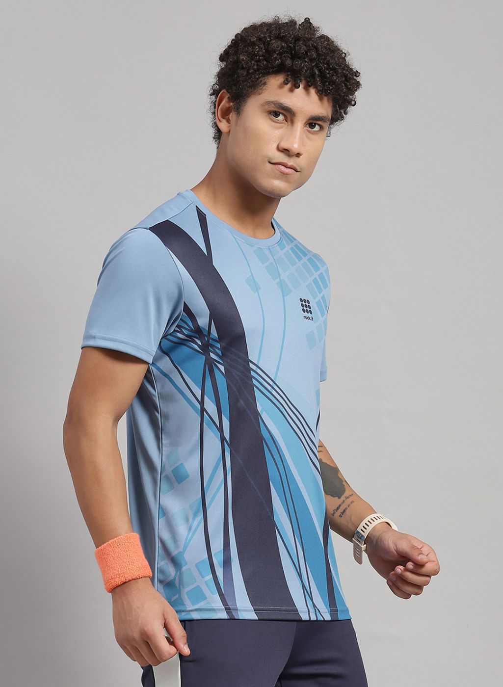 Rock.it Men Blue Printed T-Shirt