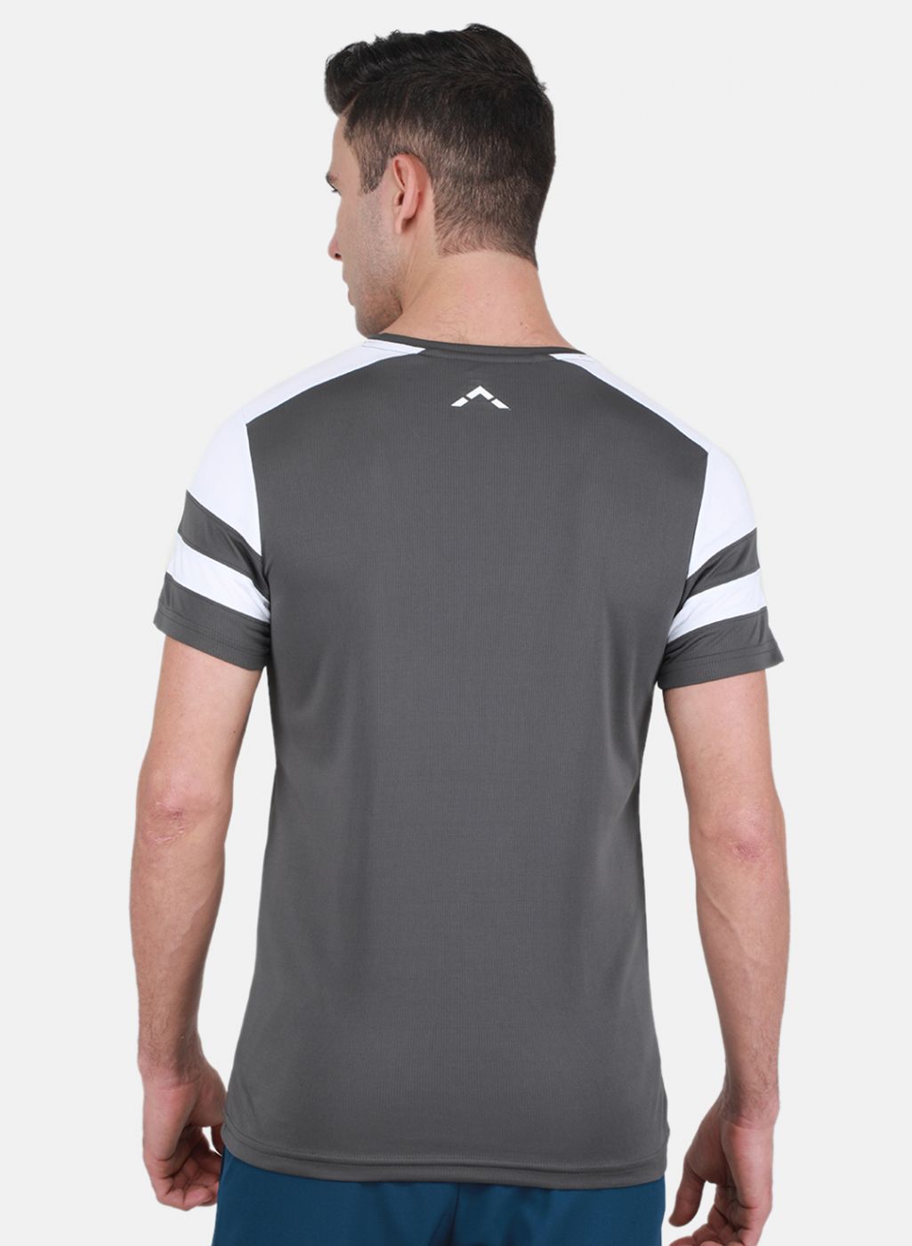 Rock.it Men Grey Self Design T-Shirt