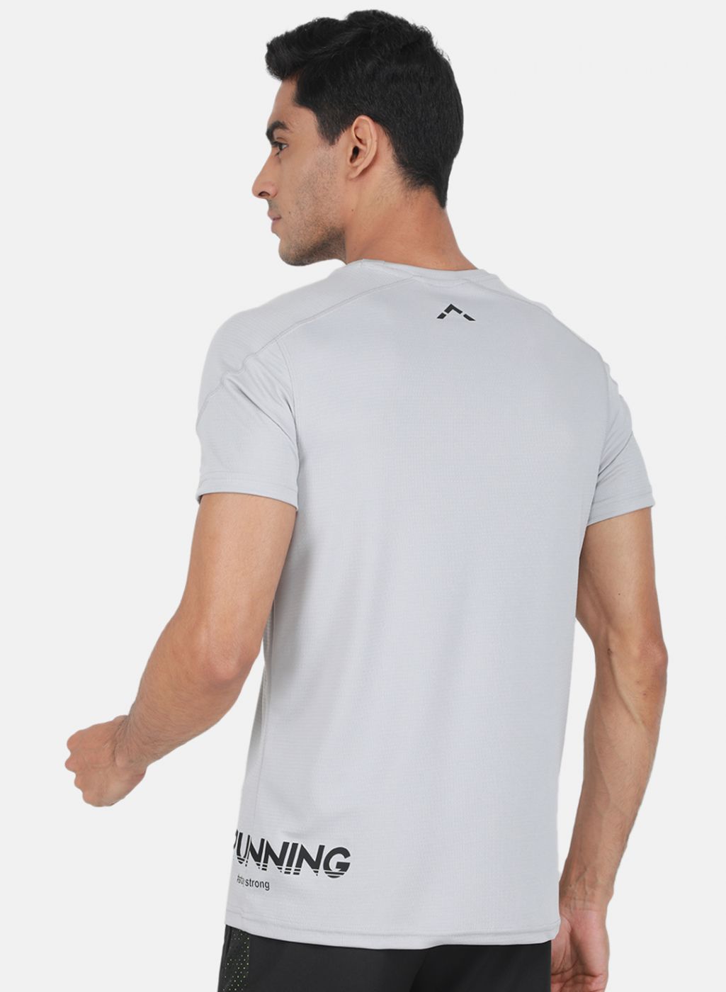 Rock.it Men Grey Self Design T-Shirt