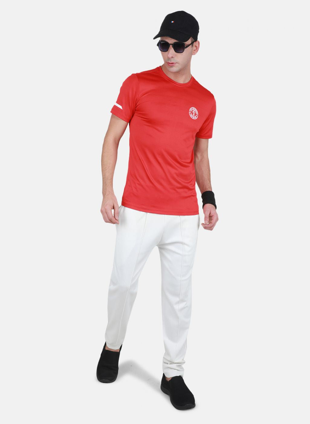 Rock.it Men Red Self Design T-Shirt