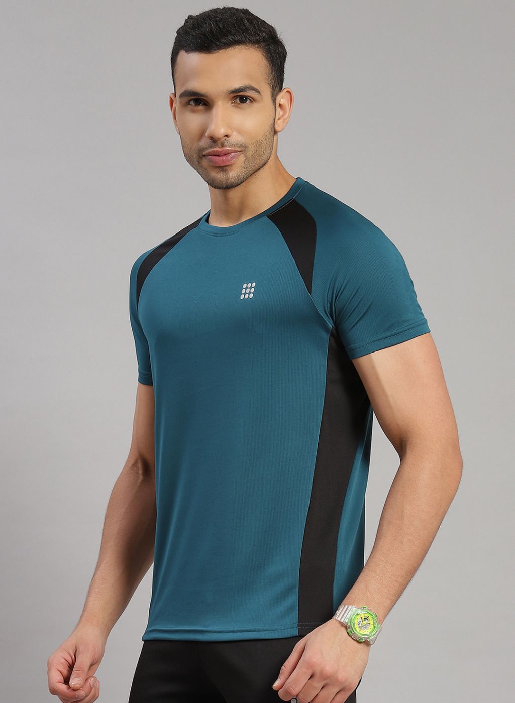 Rock.it Men Blue Solid T-Shirt