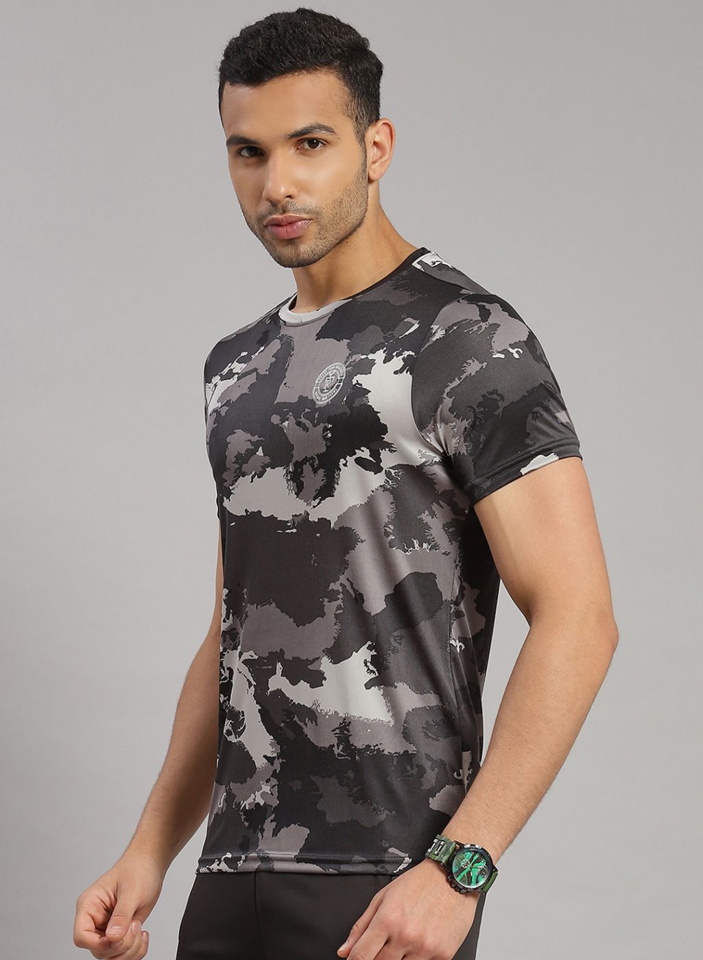 Rock.it Men Grey Printed T-Shirt