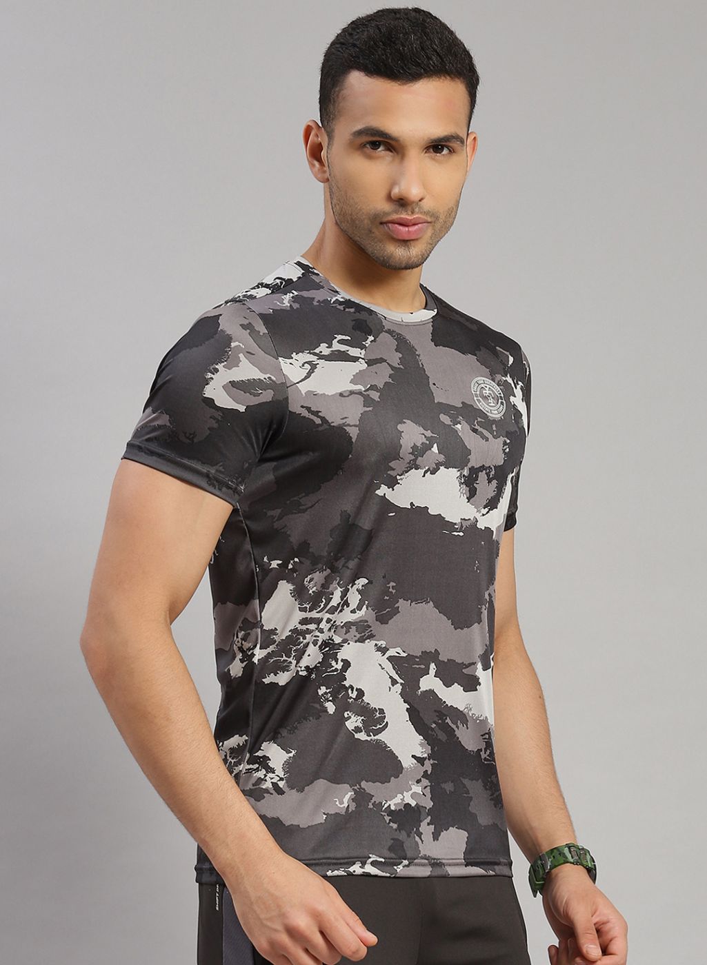 Rock.it Men Grey Printed T-Shirt