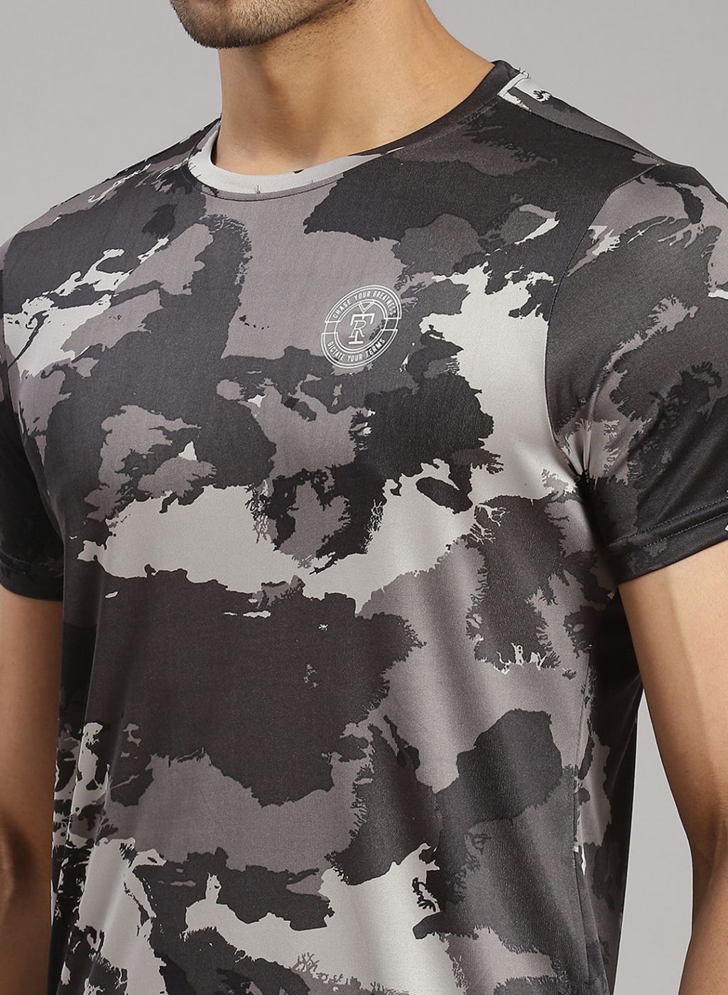 Rock.it Men Grey Printed T-Shirt