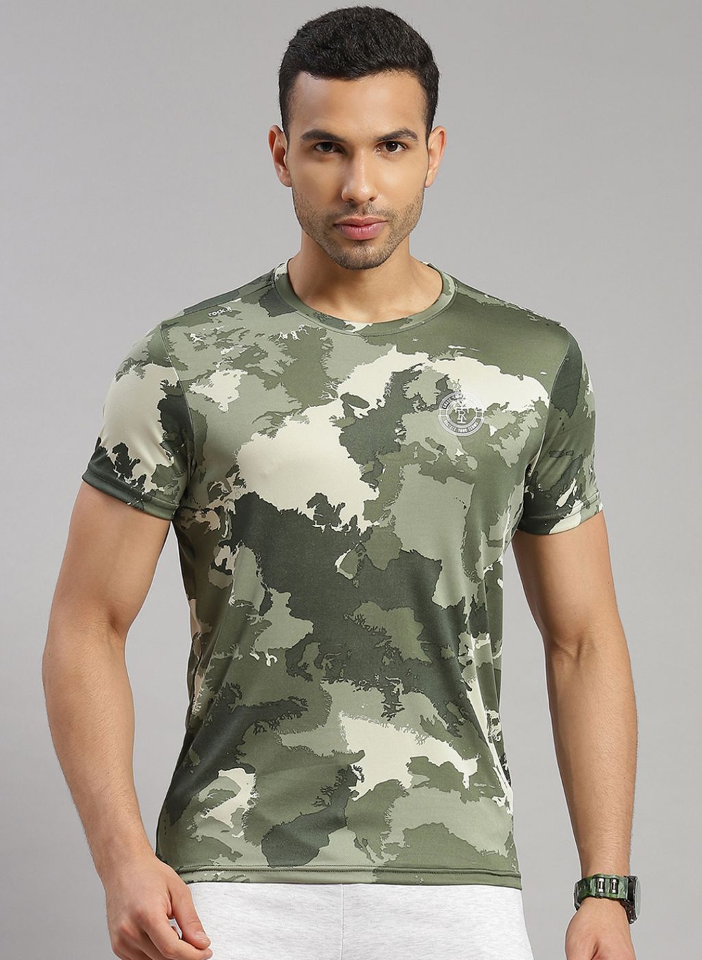Rock.it Men Green Printed T-Shirt