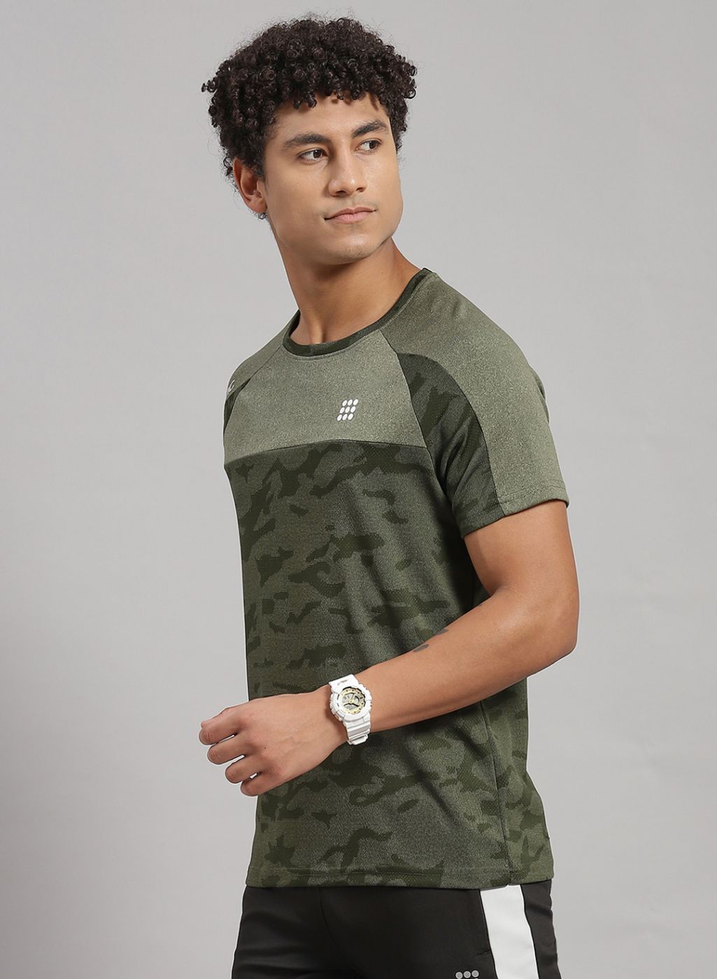 Rock.it Men Olive Printed T-Shirt