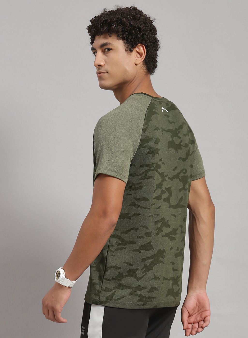 Rock.it Men Olive Printed T-Shirt