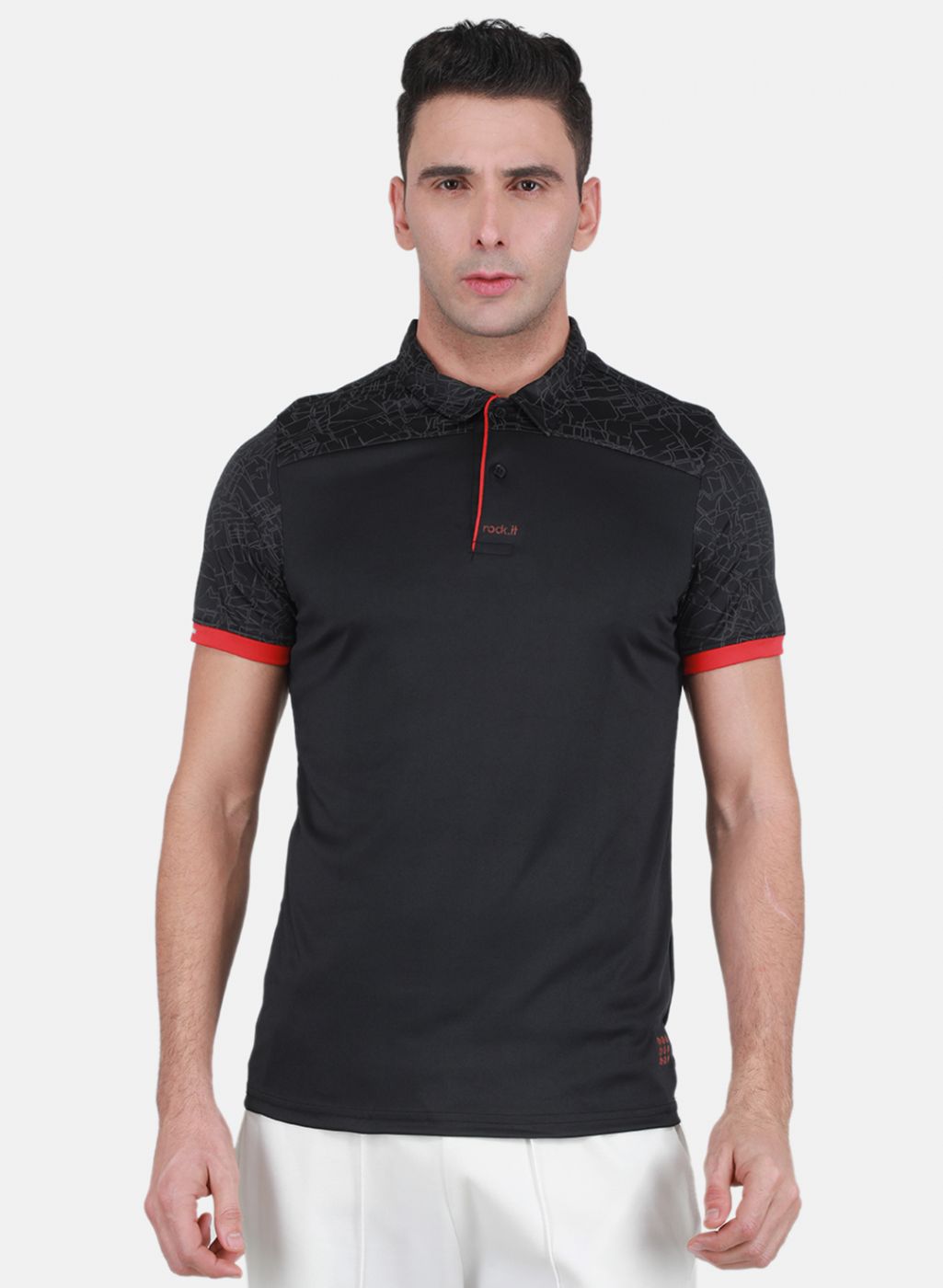 Rock.it Men Black Printed T-Shirt