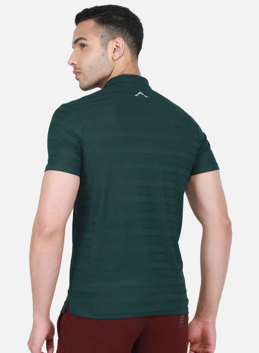 Rock.it Men Olive Self Design T-Shirt