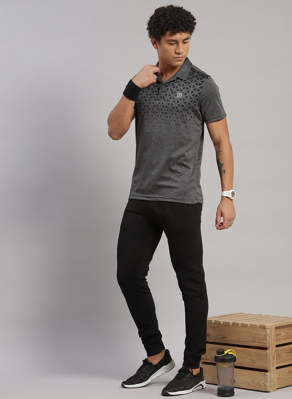 Rock.it Men Grey Printed T-Shirt