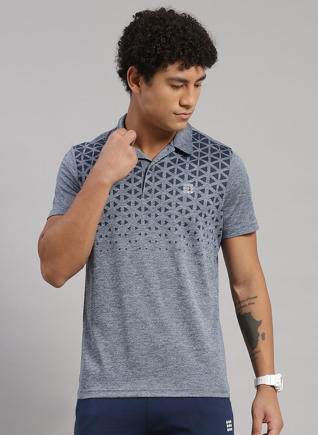 Rock.it Men Blue Printed T-Shirt
