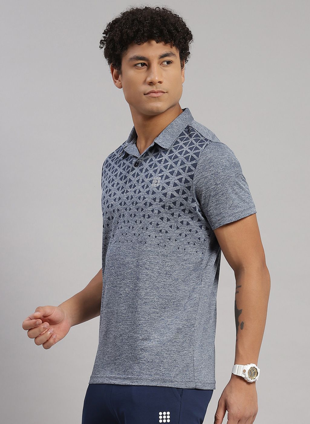 Rock.it Men Blue Printed T-Shirt