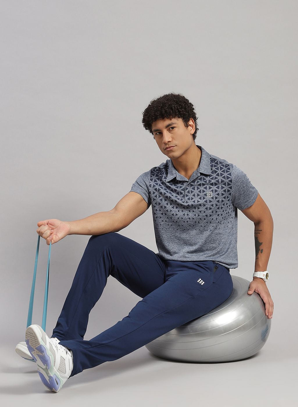 Rock.it Men Blue Printed T-Shirt