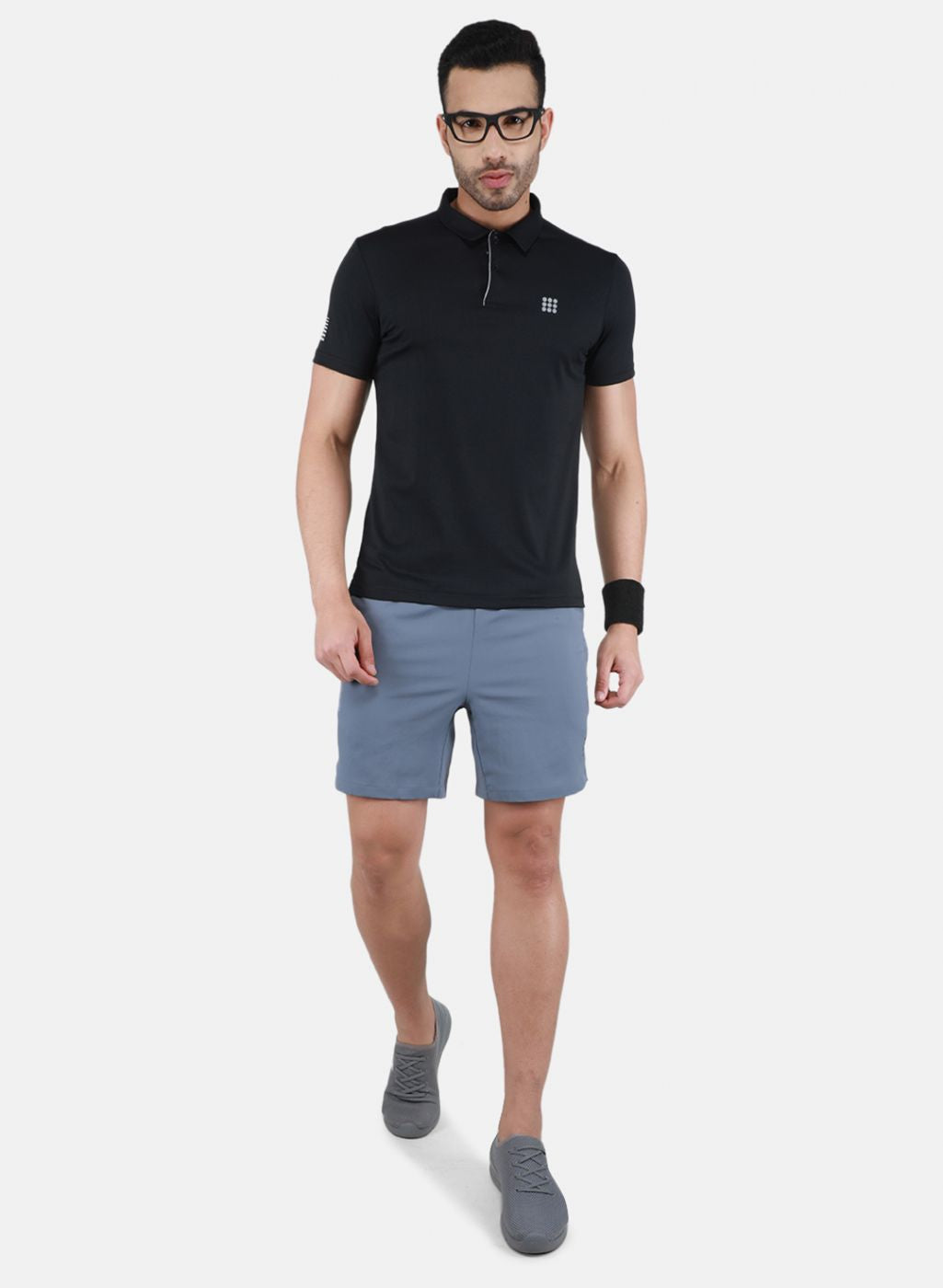 Rock.it Men Black Self Design T-Shirt