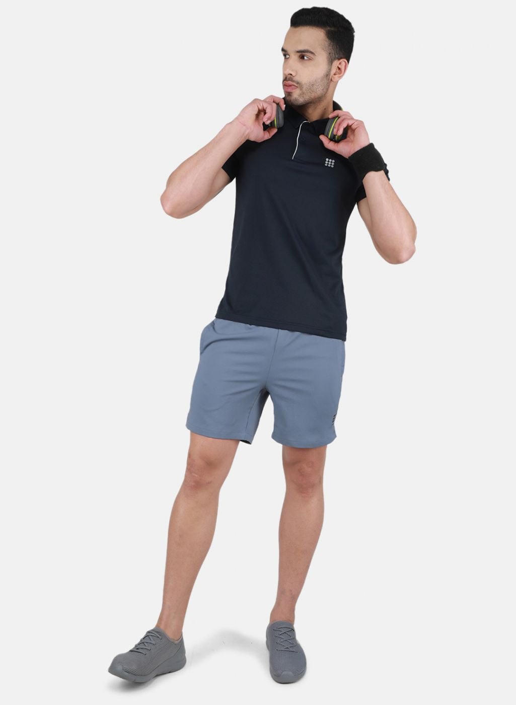 Rock.it Men Navy Blue Self Design T-Shirt