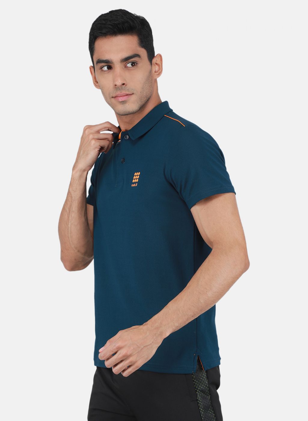 Rock.it Men Teal Blue Solid T-Shirt