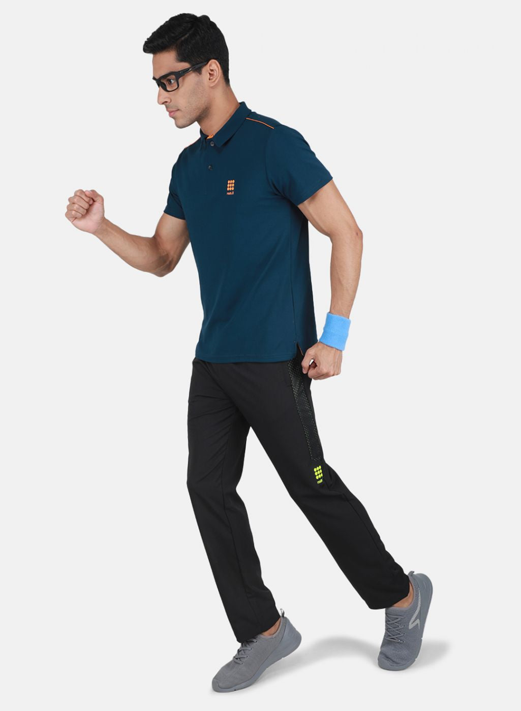 Rock.it Men Teal Blue Solid T-Shirt