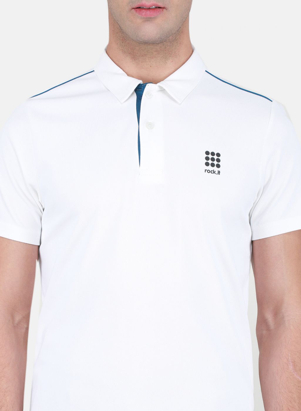 Rock.it Men White Solid T-Shirt