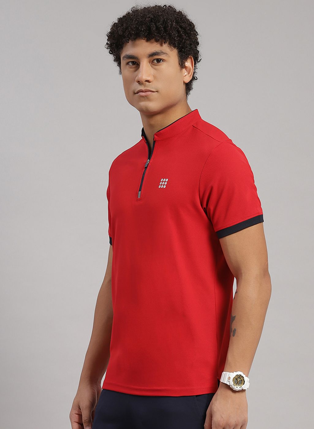 Rock.it Men Red Solid T-Shirt