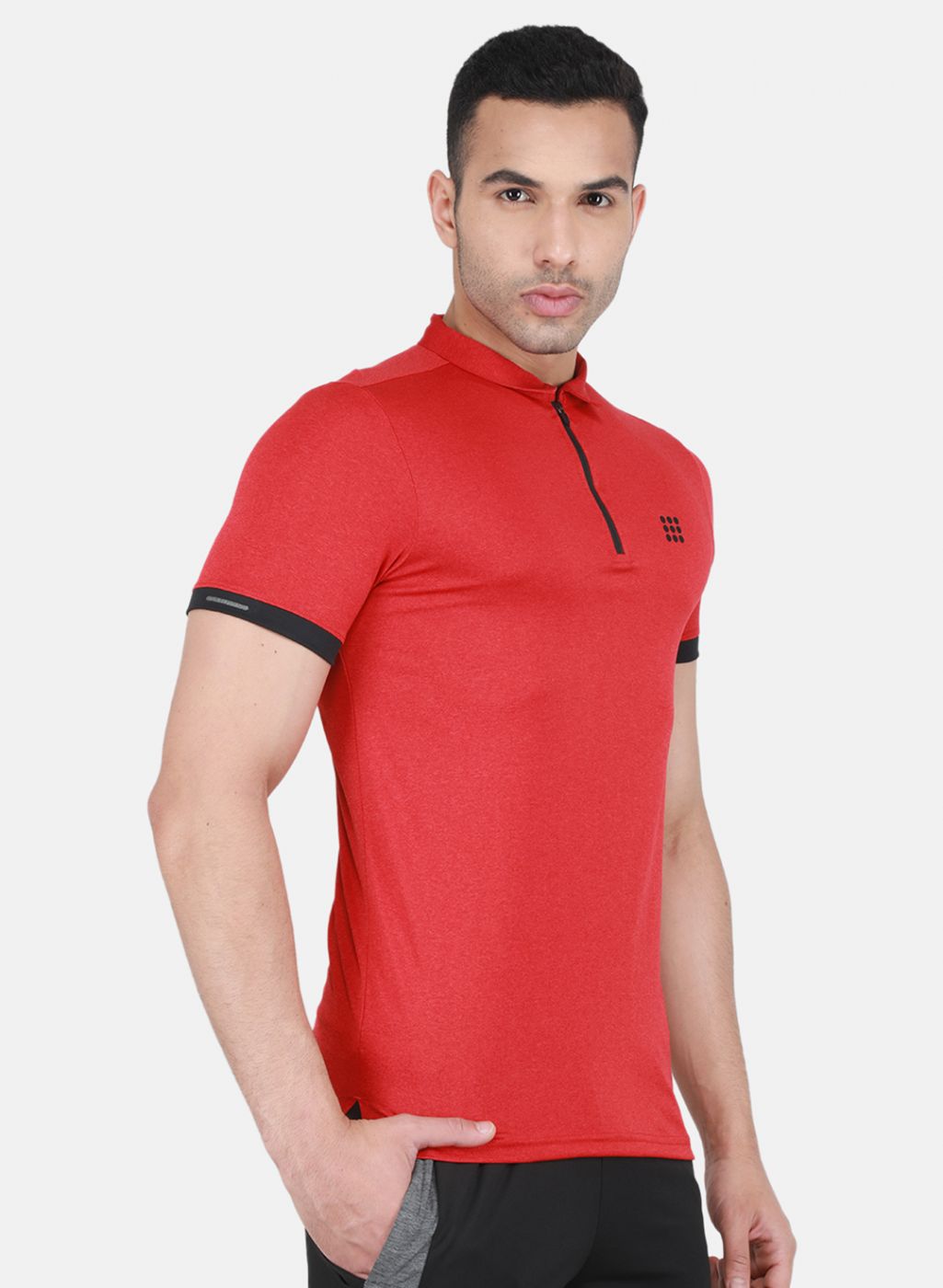 Rock-it Men Red Solid T-Shirt