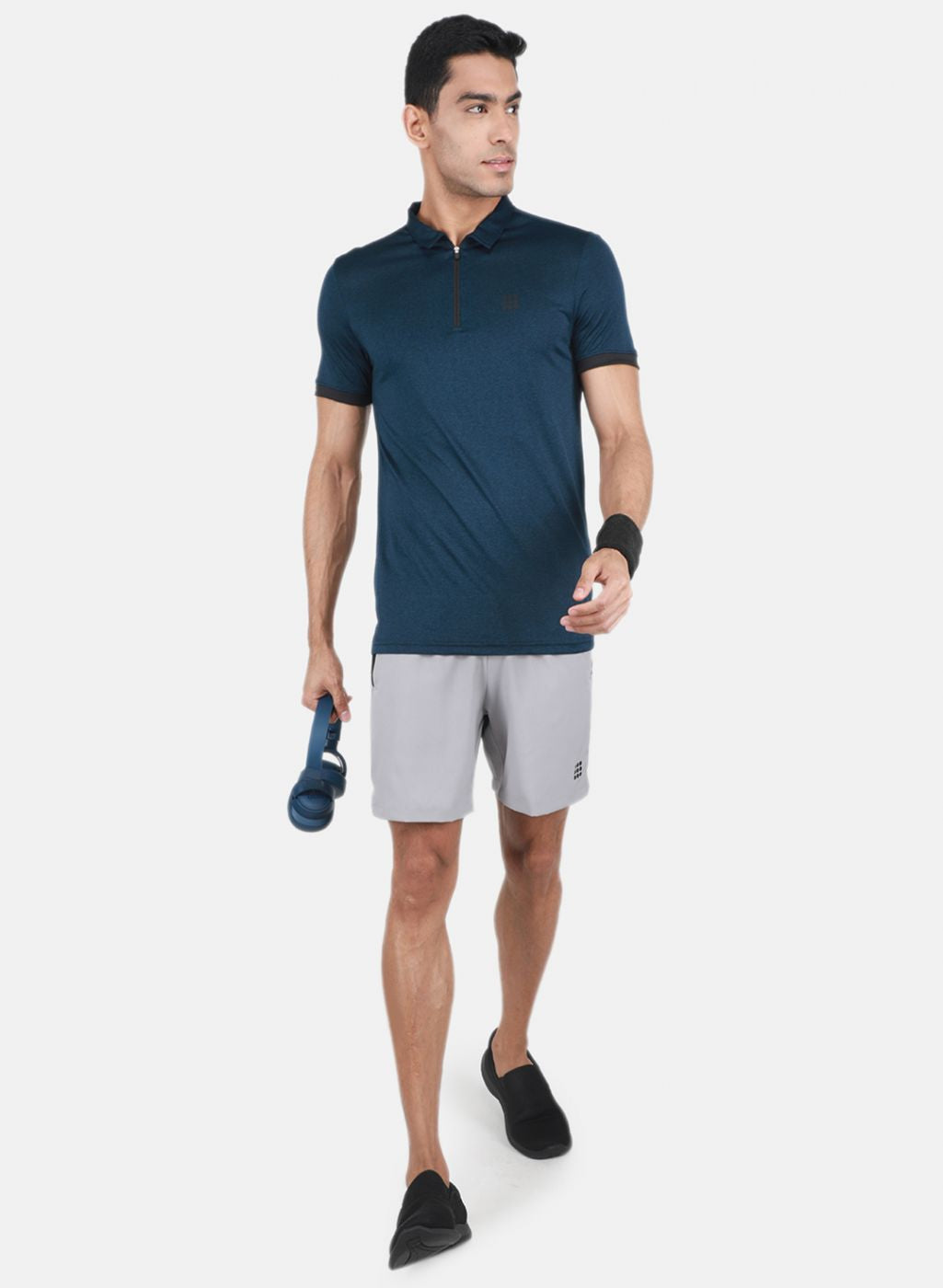 Rock.it Men Navy Blue Solid T-Shirt