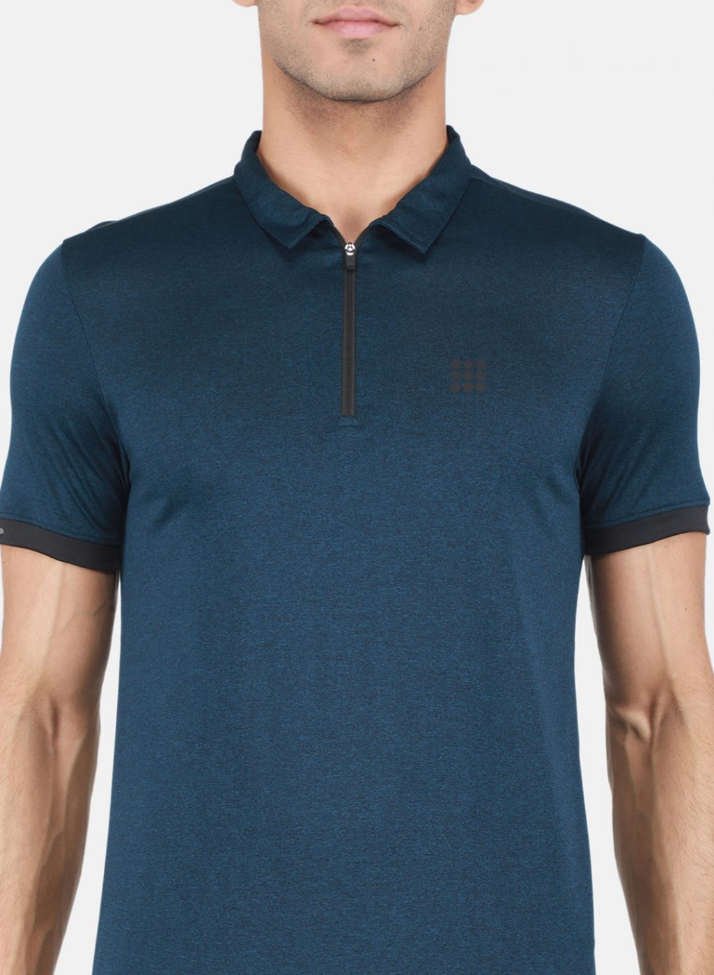 Rock.it Men Navy Blue Solid T-Shirt