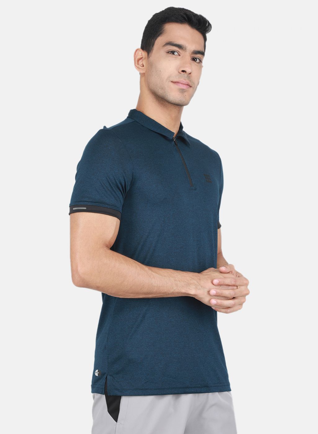Rock.it Men Navy Blue Solid T-Shirt
